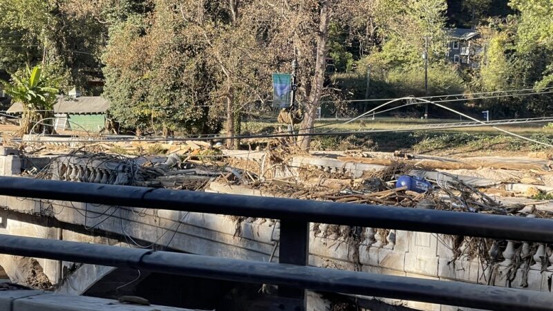 Flower Bridge After Hurricane Helene in Lake Lure NC