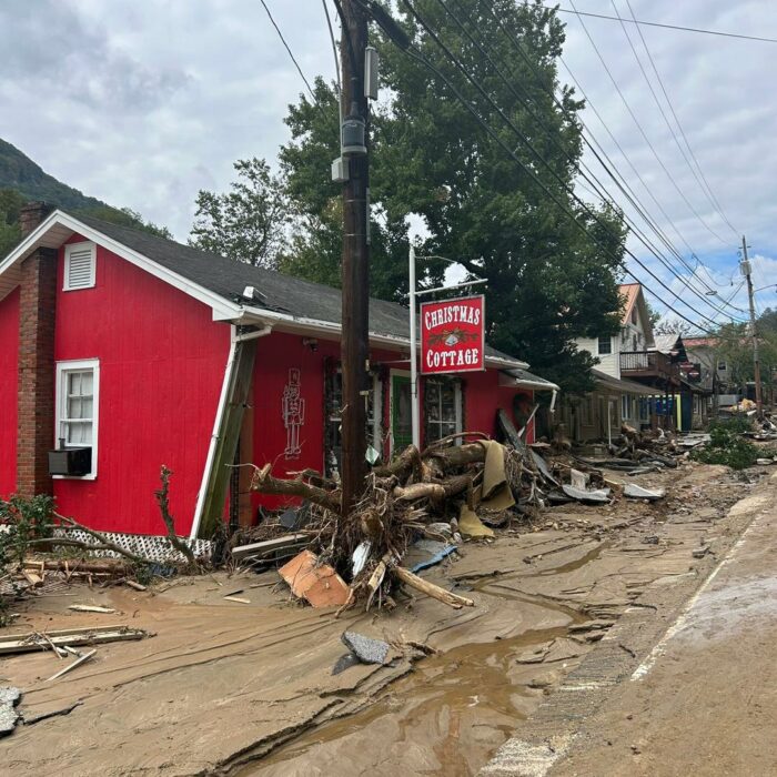 Hurricane Helene Rampage through Western NC Chimney Rock NC completely wiped out